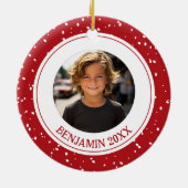 Grappig Rudolph rendier foto kerst ornament (Achterkant)