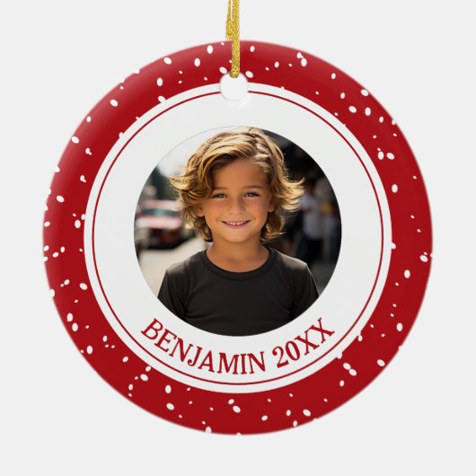 Grappig Rudolph rendier foto kerst ornament (Achterkant)