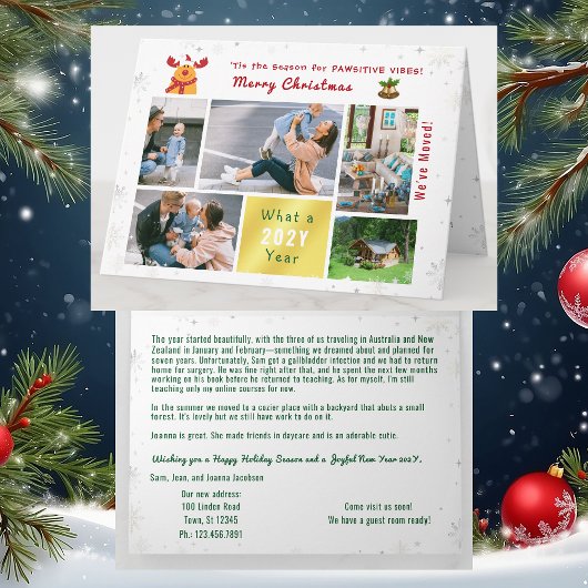 Grappig Rudolph We hebben 5 foto's modern elegant  Feestdagen Kaart