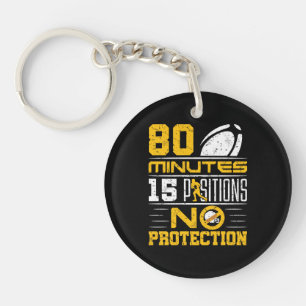 Grappig Rugby 80 minuten 15 posities Geen bescherm Sleutelhanger
