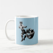 grappig  rugby die katten speelt koffiemok (Links)