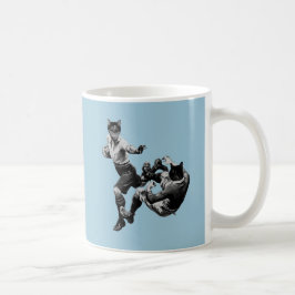grappig  rugby die katten speelt koffiemok
