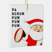 Grappig Rugby Drummer Boy Keramisch Ornament (Rechts)