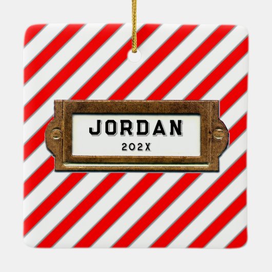 Grappig Rugby Drummer Boy Keramisch Ornament (Achterkant)