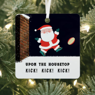 Grappig Rugby Keramiek Sieraad Metalen Ornament