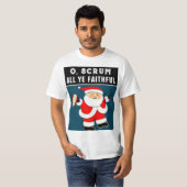 Grappig Rugby Kerst T-Shirt (Voorkant volledig)