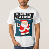Grappig Rugby Kerst T-Shirt (Voorkant)