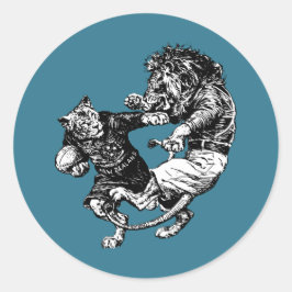  grappig rugby ronde sticker