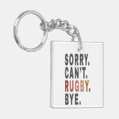 Grappig Rugby Weekender ,voor Rugby Mom, Gift Idee Sleutelhanger (Voorkant Links)
