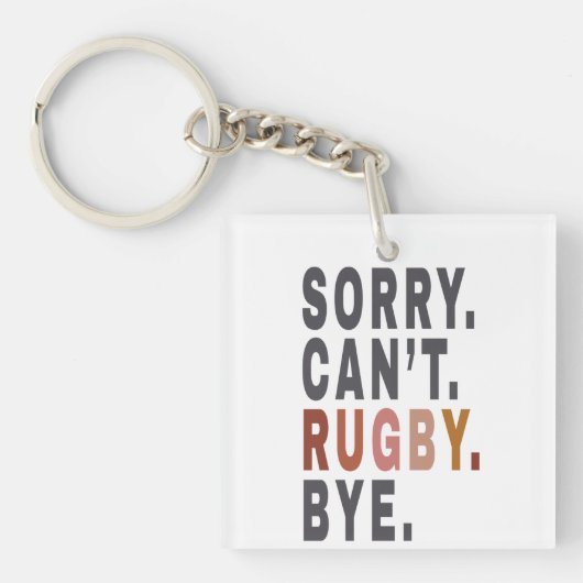 Grappig Rugby Weekender ,voor Rugby Mom, Gift Idee Sleutelhanger (Voorkant)