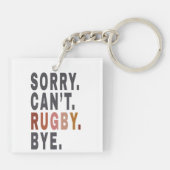 Grappig Rugby Weekender ,voor Rugby Mom, Gift Idee Sleutelhanger (Achterkant)
