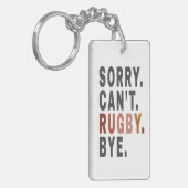 Grappig Rugby Weekender ,voor Rugby Mom, Gift Idee Sleutelhanger (Voorkant Links)