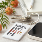 Grappig Rugby Weekender ,voor Rugby Mom, Gift Idee Sleutelhanger (Voorkant Rechts)