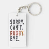 Grappig Rugby Weekender ,voor Rugby Mom, Gift Idee Sleutelhanger (achterkant)