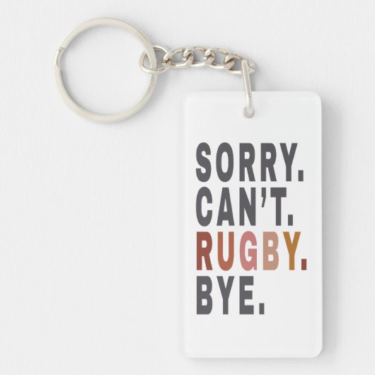 Grappig Rugby Weekender ,voor Rugby Mom, Gift Idee Sleutelhanger (Voorkant)