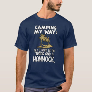 Grappig rugzakgeschenk voor hangmatliefhebbers kam t-shirt