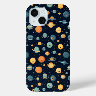 Grappig ruimtepatroon iPhone 15 case