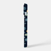 Grappig ruimtepatroon iPhone 15 case (Linkerkant)