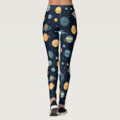Grappig ruimtepatroon leggings (Achterkant)