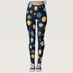Grappig ruimtepatroon leggings