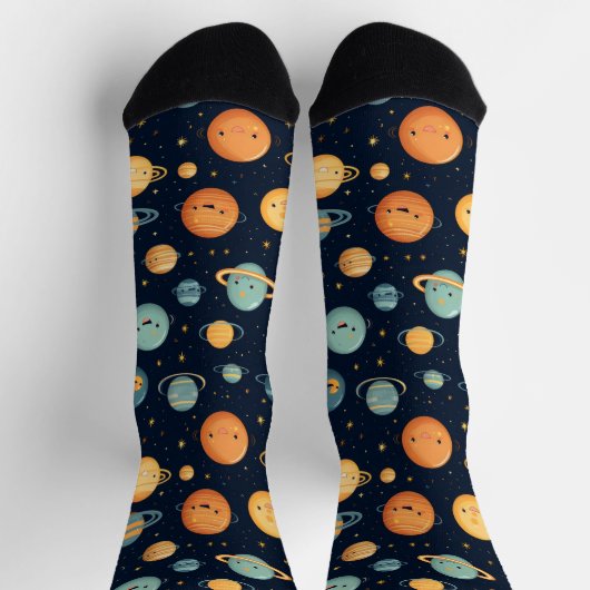 Grappig ruimtepatroon sokken (Top)