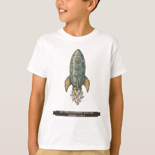 Grappig ruimteschip voor kinderen t-shirt