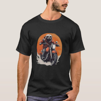 Grappig ruiter luiaard kostuum met mooie motorfiet t-shirt