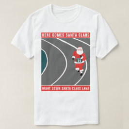 Grappig Runner Racing Kerstmis T-shirt