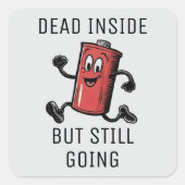 Grappig Running Battery Sticker Set (Voorkant)