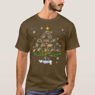 Grappig Russisch kerstboomschildpad T-shirt-versie T-shirt
