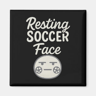 Grappig Rustend Voetbalgezicht Voetbalfan Nieuwigh Magneet