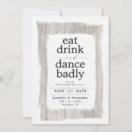 Grappig Rustic Whitewashed Barnwood Save The Date