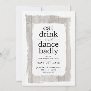 Grappig Rustic Whitewashed Barnwood Save The Date