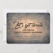 Grappig Rustiek bruidsmeisje / Maid of Honor Voors Kaart (Voorkant)