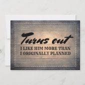 Grappig Rustiek bruidsmeisje / Maid of Honor Voors Kaart (Voorkant)