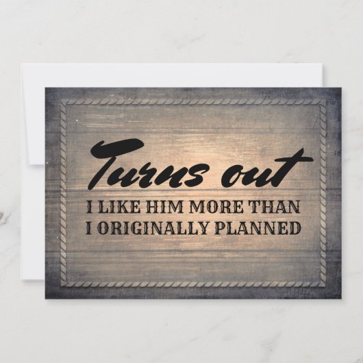 Grappig Rustiek bruidsmeisje / Maid of Honor Voors Kaart (Voorkant)