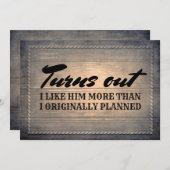 Grappig Rustiek bruidsmeisje / Maid of Honor Voors Kaart (Voorkant / Achterkant)