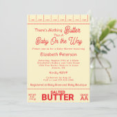 Grappig Rustiek Red Gingham Butter Theme Baby show Kaart (Staand voorkant)