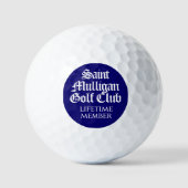 Grappig Saint Mulligan Golf Club Levenslang Lid Golfballen (Voorkant)