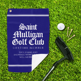 Grappig Saint Mulligan Golf Club Levenslang Lid Golfhanddoek