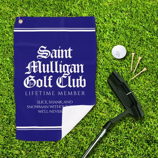 Grappig Saint Mulligan Golf Club Levenslang Lid Golfhanddoek