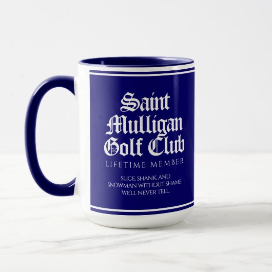 Grappig Saint Mulligan Golf Club Levenslang Lid Mok (Links)