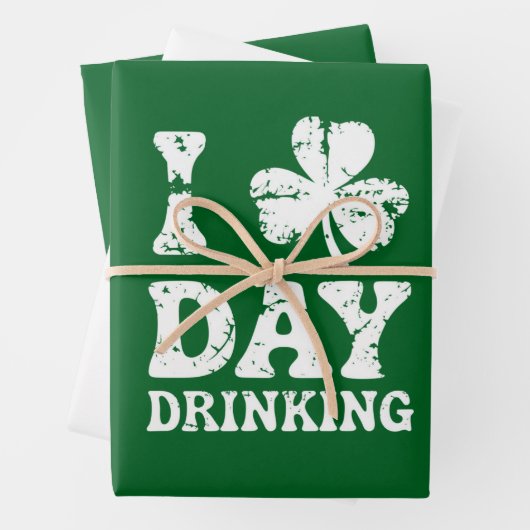 Grappig Saint Patricks Day Feest St Pats Grappige Inpakpapier Vel (In situ)