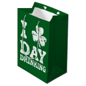 Grappig Saint Patricks Day Feest St Pats Grappige  Medium Cadeauzakje (Voorkant Gekanteld)