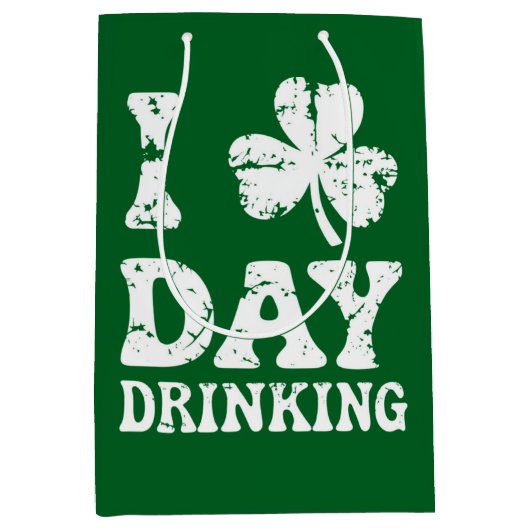 Grappig Saint Patricks Day Feest St Pats Grappige  Medium Cadeauzakje (Voorkant)