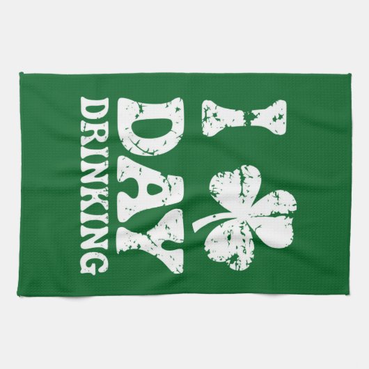 Grappig Saint Patricks Day Feest St Pats Grappige  Theedoek (Horizontaal)