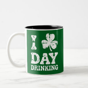 Grappig Saint Patricks Day Feest St Pats Grappige Tweekleurige Koffiemok