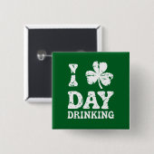 Grappig Saint Patricks Day Feest St Pats Grappige  Vierkante Button 5,1 Cm (Voorkant /achterkant)