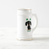 Grappig Saint Patrick's Day Hond Shamrocks Custom Bierpul (Voorkant rechts)