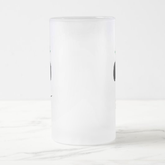 Grappig Saint Patrick's Day Hond Shamrocks Custom Matglas Bierpul (Center)